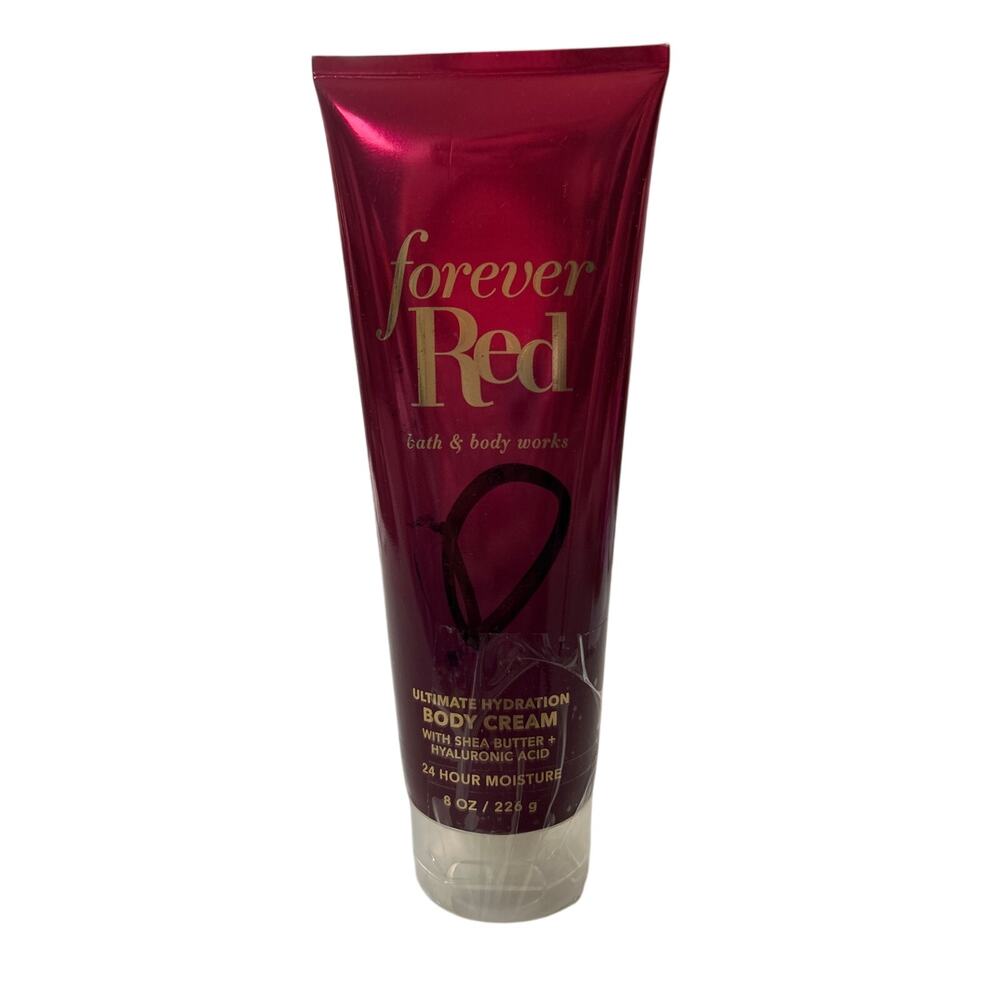 New Bath & Body Works Forever Red Body Cream Shea Butter Hyaluronic Acid 8oz - Picture 4 of 4